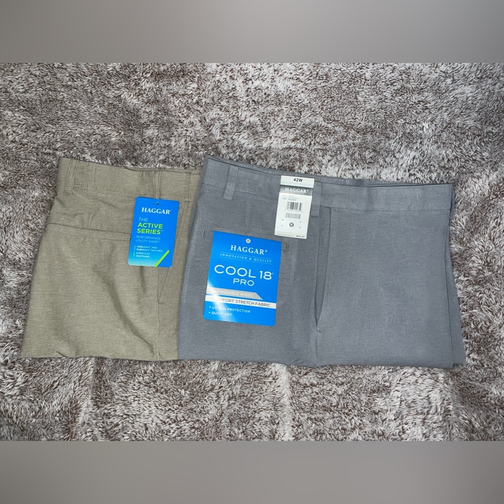 2 Men Haggar Shorts